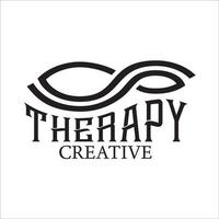 therapy creative exclusive logo vector