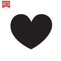 heart Vector icon black and white
