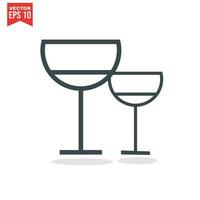 Alcohol and cocktails icon set. Collection of linear simple web icons such as glasses, spirits, beer, bar, champagne, whiskey, wine etc. Editable vector stroke.