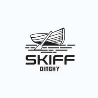 skiff dinghy exclusive logo design inspiration vector