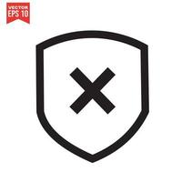 Shield Icon - Vector, Sign and Symbol for Design, Presentation, Website or Apps Elements. vector