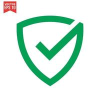 Shield check mark logo icon design template elements vector