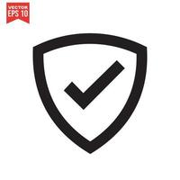 Shield check mark logo icon design template elements vector