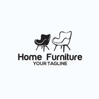 minimalist furniture logo design style. home furniture logo vector