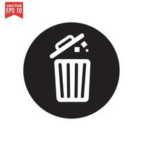 trash can icon vector