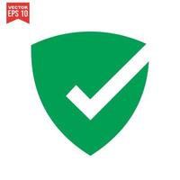 Shield check mark logo icon design template elements vector