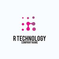 tecnología - logotipo vectorial para identidad corporativa. signo de chip abstracto. red, ilustración del concepto de tecnología de Internet. elemento de diseño vector