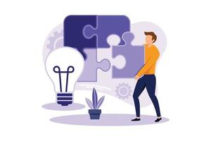 Problem solving illustration exclusive design vector