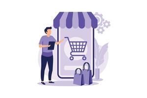 E commerce Aplication illustration exclusive design inspiration vector