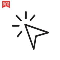 Cursor line icon. Vector symbol in trendy flat style on white background. Click arrow.