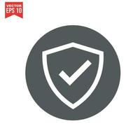 Shield check mark logo icon design template elements vector