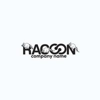 Raccoon Logo Design vector
