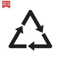 Recycle icon, Recycle icon vector, in trendy flat style isolated on white background. Recycle icon image, Recycle icon illustration vector