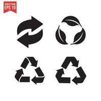 Recycle icon Recycling symbol. Vector illustration. Isolated on white background.