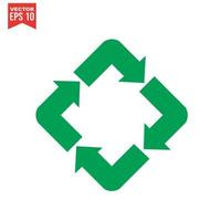 Recycle icon, Recycle icon vector, in trendy flat style isolated on white background. Recycle icon image, Recycle icon illustration vector