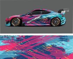 car wrap design vector. abstract background for vehicle vinyl decal vector