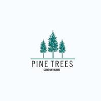 Pine Tree Logo Icon Design Template Vector Illustration