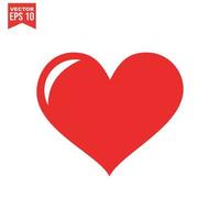 Red heart icon on white background. Love logo heart illustration. 6800962  Vector Art at Vecteezy