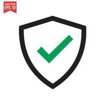 Shield check mark logo icon design template elements vector