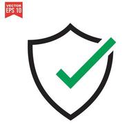 Shield check mark logo icon design template elements vector