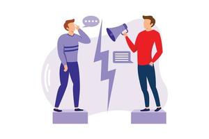 Communication gap illustration exclusive design vector