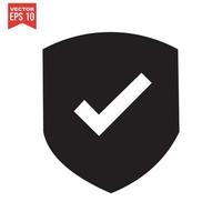 Shield check mark logo icon design template elements vector