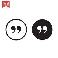 Quote Mark Icon Symbol Vector Illustration