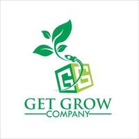 get grow company exclusive logo vector