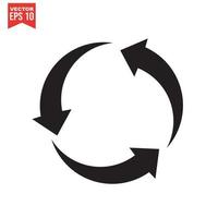 icono de reciclaje símbolo de reciclaje. ilustración vectorial aislado sobre fondo blanco. vector