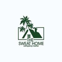 la inspiración del diseño del logotipo exclusivo de sweat home vector