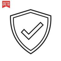 Shield check mark logo icon design template elements vector