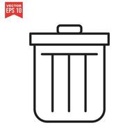 trash can icon vector