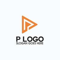 letter P logo vector, alphabet logo template vector