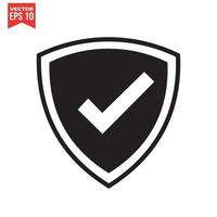 Shield check mark logo icon design template elements vector