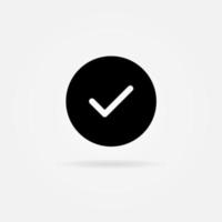 Check, Tick Icon Solid Style. Vector Icon Design Element. Vector Icon Template Background