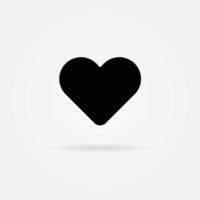 Love, Heart Icon Solid Style. Vector Icon Design Element. Vector Icon Template Background