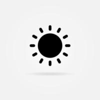Sun, Brightness Icon Solid Style. Vector Icon Design Element. Vector Icon Template Background