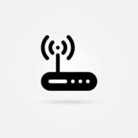 enrutador, wifi, icono de red estilo sólido. elemento de diseño de icono de vector. Fondo de plantilla de icono de vector