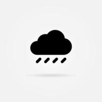 icono de lluvia estilo sólido. elemento de diseño de icono de vector. fondo de plantilla de icono de vector