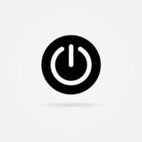 Power Button Icon Solid Style. Vector Icon Design Element. Vector Icon Template Background