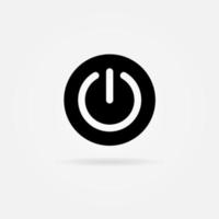 Power Button Icon Solid Style. Vector Icon Design Element. Vector Icon Template Background