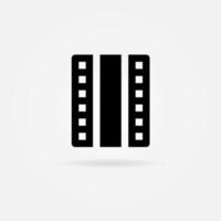 Film, Movie, Cinema Icon Solid Style. Vector Icon Design Element. Vector Icon Template Background