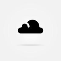 icono de nube estilo sólido. elemento de diseño de icono de vector. Fondo de plantilla de icono de vector