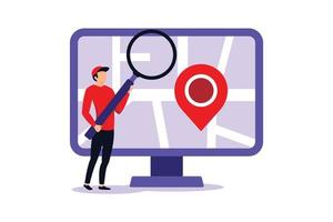 Local search optimization illustration exclusive design inspiration vector