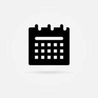 Calendar, Date, Schedule Icon Solid Style. Vector Icon Design Element. Vector Icon Template Background