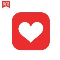 heart Vector icon red color