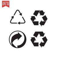 Recycle icon, Recycle icon vector, in trendy flat style isolated on white background. Recycle icon image, Recycle icon illustration vector