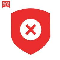Set of security shield icons, security shields logotypes with check mark and padlock. Security shield symbols. Vector illustration.