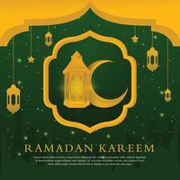 ramadan kareem islamic background design with modern and arabic style use for social media content and banner ads vector