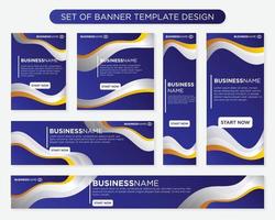 set of promotion kit banner template design with modern and minimalist concept user for web page, ads, annual report, banner, background, backdrop, flyer, brochure, card, poster, presentation lauyout vector